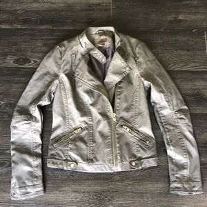 faux leather jacket
